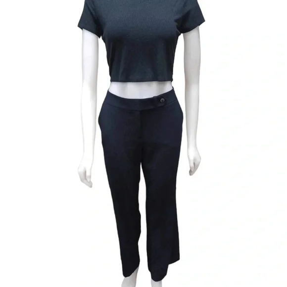 Calvin Klein Classic Fit Straight Leg Midnight Blue/ Black Dress Trousers Size 8 - Picture 2 of 11
